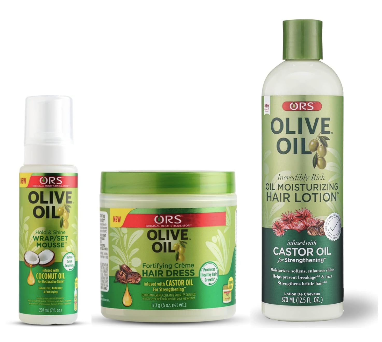 Amazon.com: ORS Olive Oil Hold & Shine Wrap/Set Mousse, Fortifying
