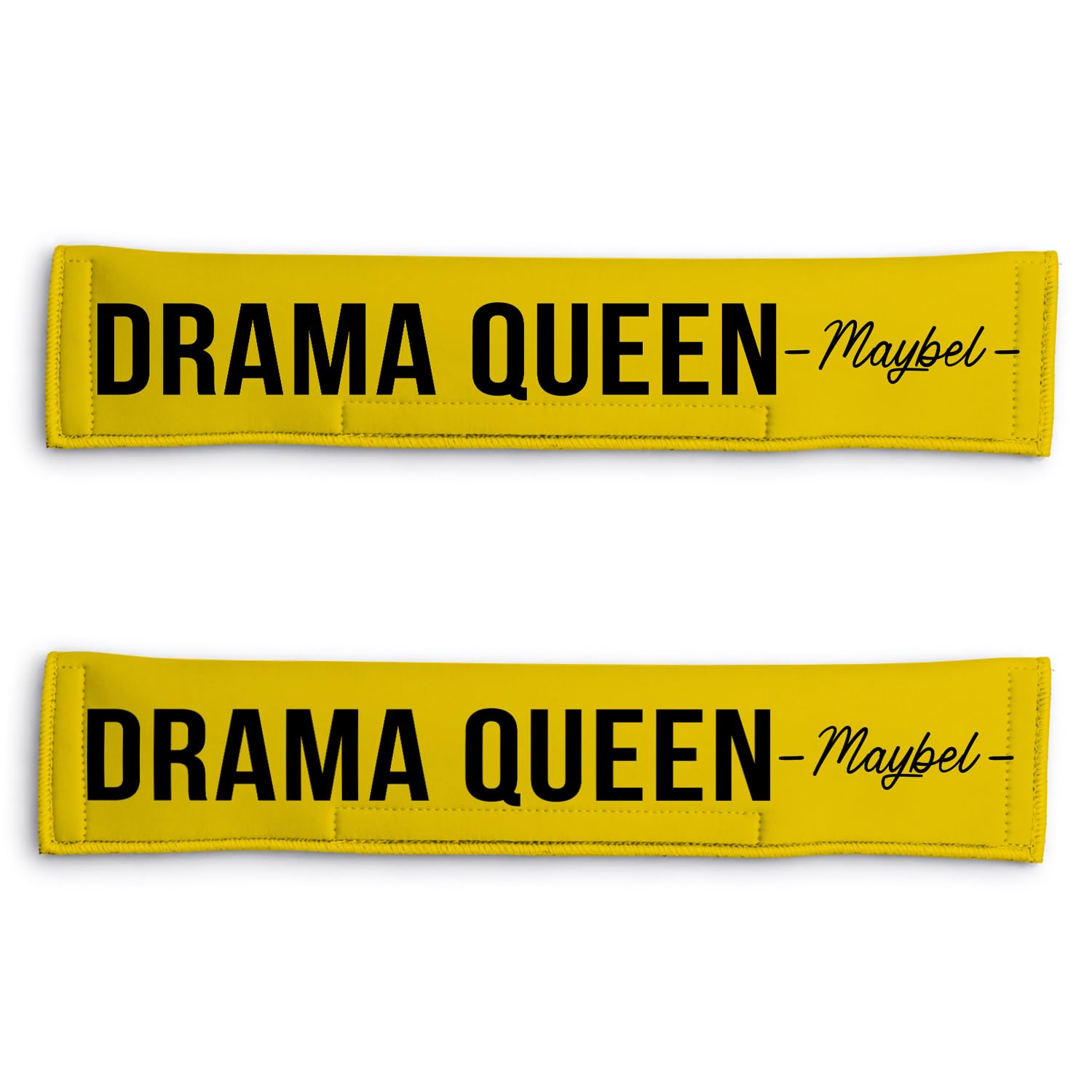 Personalised Dog Lead Sleeve | Custom 'Drama Queen' Dog Lead Cover | Reactive Nervous Dog Warning | Funny Dog Lead Sign | Lead Wrap UK Gift (Yellow)