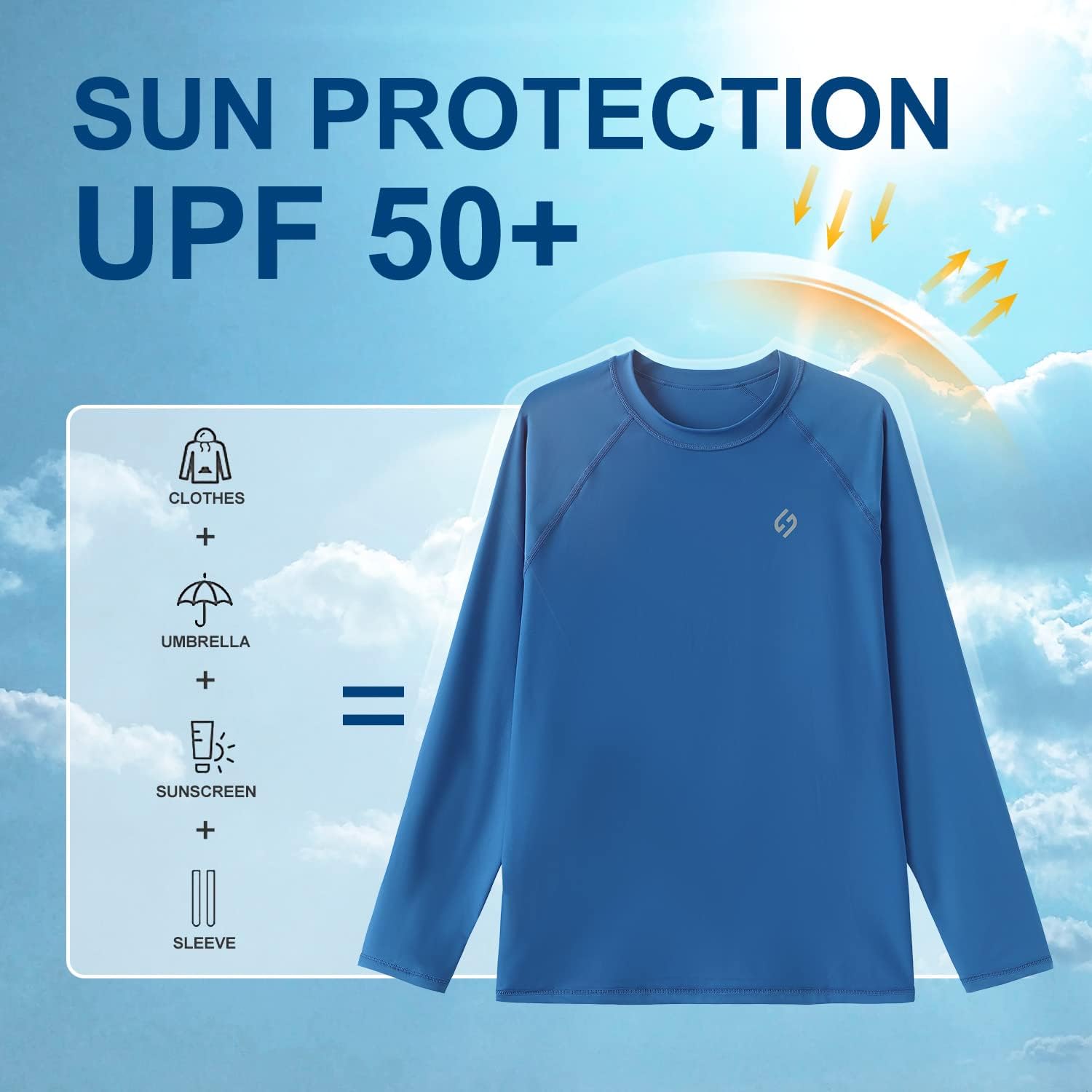 HODOSPORTS Men's UPF 50+ Sun Protection Shirts Long Sleeve Rash Guard Fishing Shirts for Men SPF UV Quick Dry Lightweight - Image 5