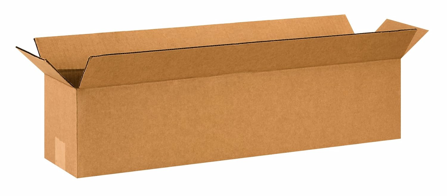Aviditi 2866 Long Corrugated Cardboard Box 28 L x 6 W x 6 H, Kraft, for Shipping, Packing and Moving (Pack of 20)