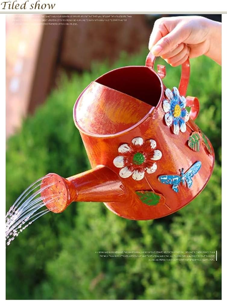 Amazon.co.jp: じょうろ おしゃれ ジョーロ アンティーク 3L 花柄