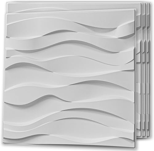 Art3d Panel de pared decorativo 3D, 32 pies cuadrados de PVC, decoración de pared interior para sala de estar, dormitorio, vestíbulo, oficina,