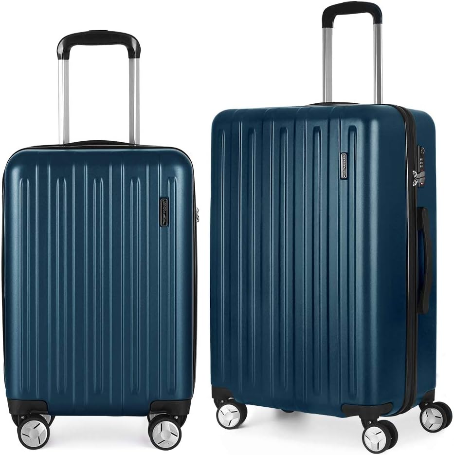 Fochier Luggage 2 piece Set Lightweight Spinner Suitcase with TSA Lock 20"26"