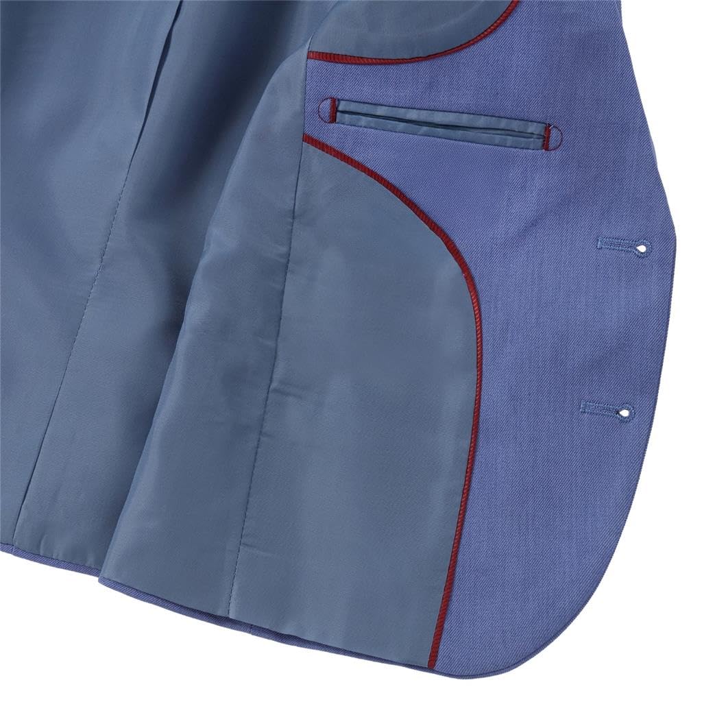 Lito Angels Traje de Esmoquin Ajustado Infantil - Conjunto Formal de 5 Piezas para Bodas- Tallas 2-7 años- Azul/Verde/Rosa​/Camel