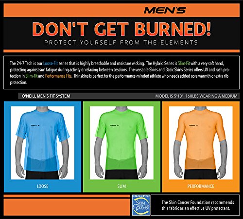 Image of O'Neill Youth Premium Skins Long Sleeve Rashguard, UPF 50+ Sun and Rash Protection, Buttery Soft Tight Fit