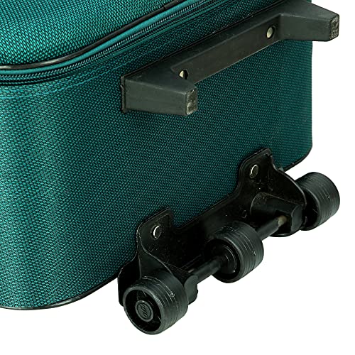 Skyline-Expandable-Polyester-Soft-Case-Trolley-BagSuitcase-with-Number-Lock-with-3-Wheels-for-Men-and-Women-20Inch-Green