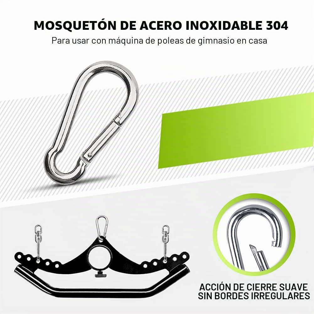 Accesorios para tracción máquinas de Cable de Gimnasio,Máquinas De Fitness,Triceps Cuerda,Mango de Remo Paralelo,Barra Recta giratoria,DIY Barra de Tracción Poleas Gimnasio en Casa Musculacion