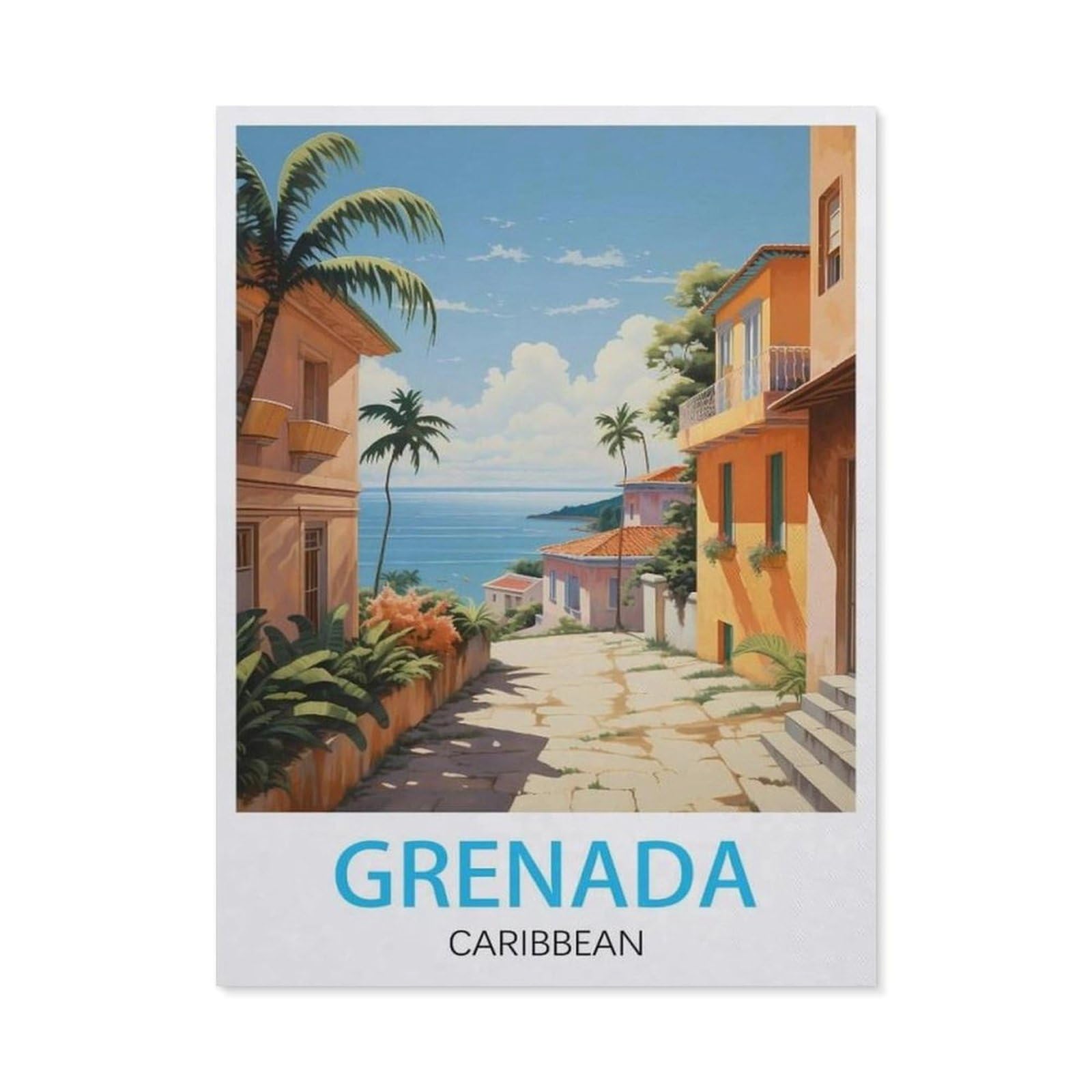 Tin Sign，Grenada Caribbean(15x30cm）