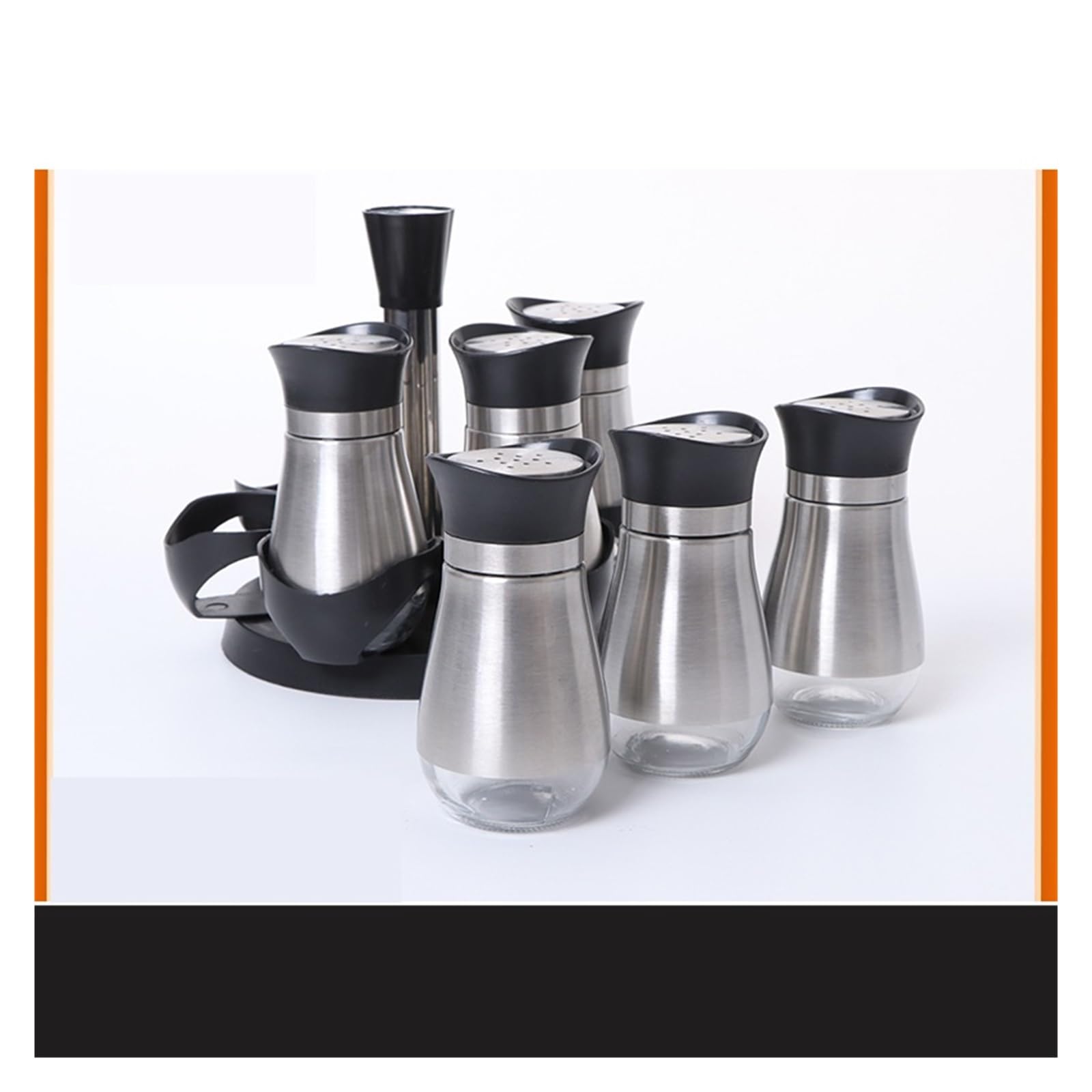 6pcs Stainless Steel Seasoning Bottle Pour Sucre