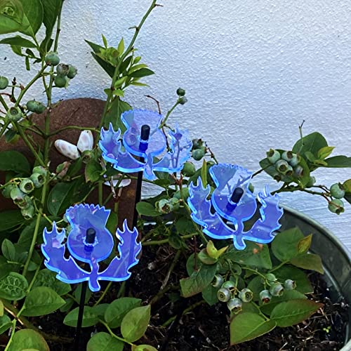 SunCatcher Garden Decor Ornaments Scottish Thistles Set of 3 Garden Stake 25cm/10'' high Indoor Outdoor Yard Accessory Great Gardeners Gift - Image 2