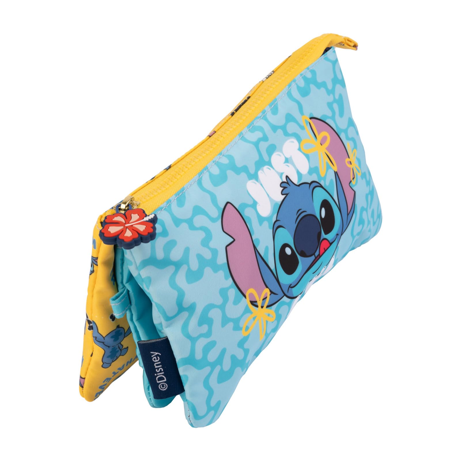 Grupo Erik 3 Compartment Pencil Case - Disney Stitch Stationery - Image 2
