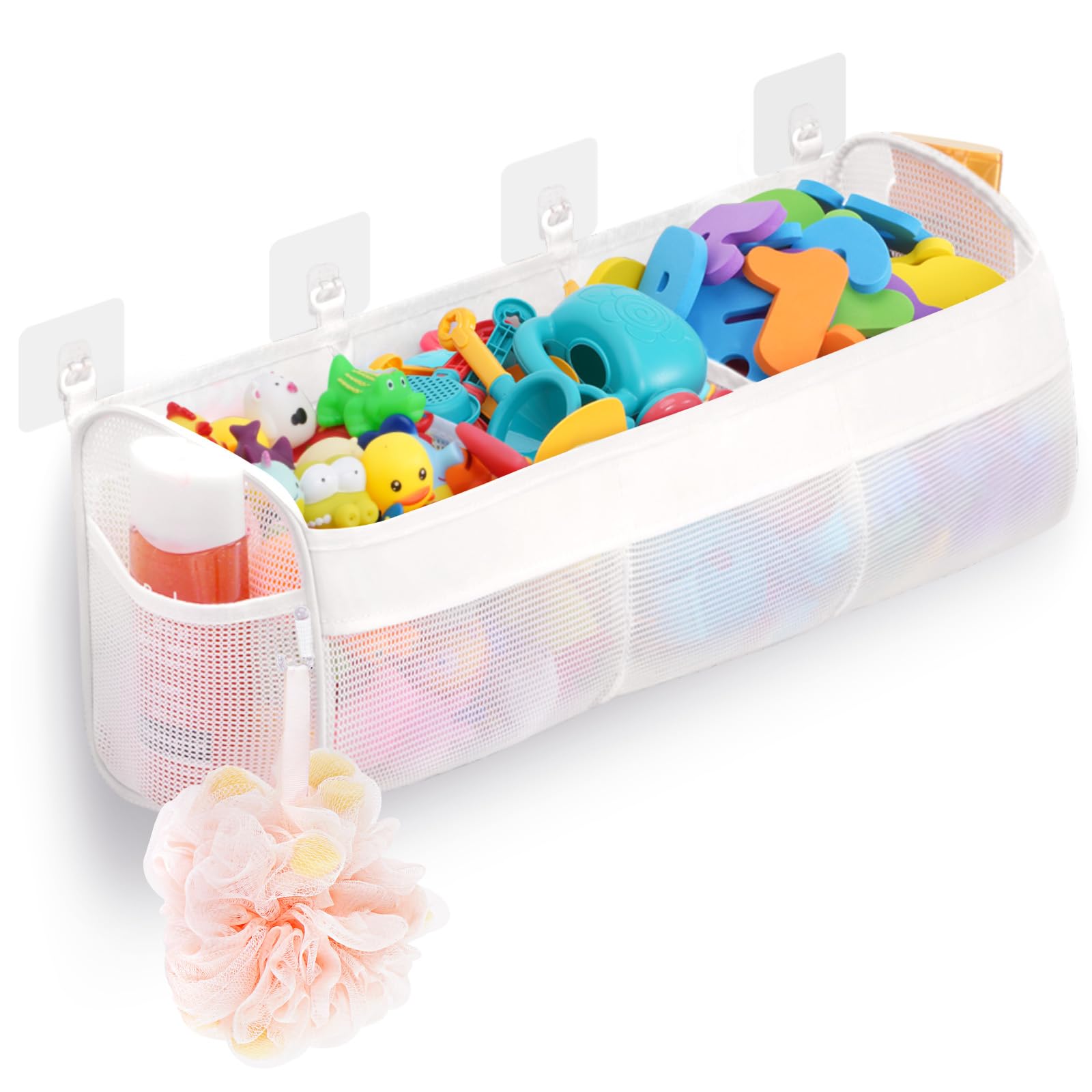 Organiseur De Jouets De Bain Original à 3 Compartiments Horizontaux à
