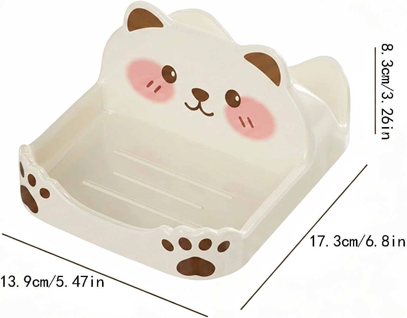 Pot Lid Holder Pan Cover Cute Bear Storage Rack with Drip Tray image 5