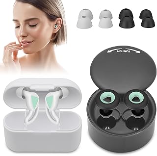 Ear Plugs for Noise Reduction - 2 Pairs Ear Plugs for Sleeping Noise Cancelling,Travel, Focus & Noise Sensitivity, Super Soft Reusable Silicone Earplugs, 6 Ear Tips in S/M/L - 21dB Noise Cancelling