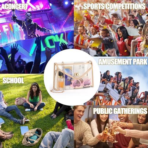 Clear Purse for Women Stadium Approved, PVC Clear Crossbody Bag Transparent Bag for Stadium Events Concerts3