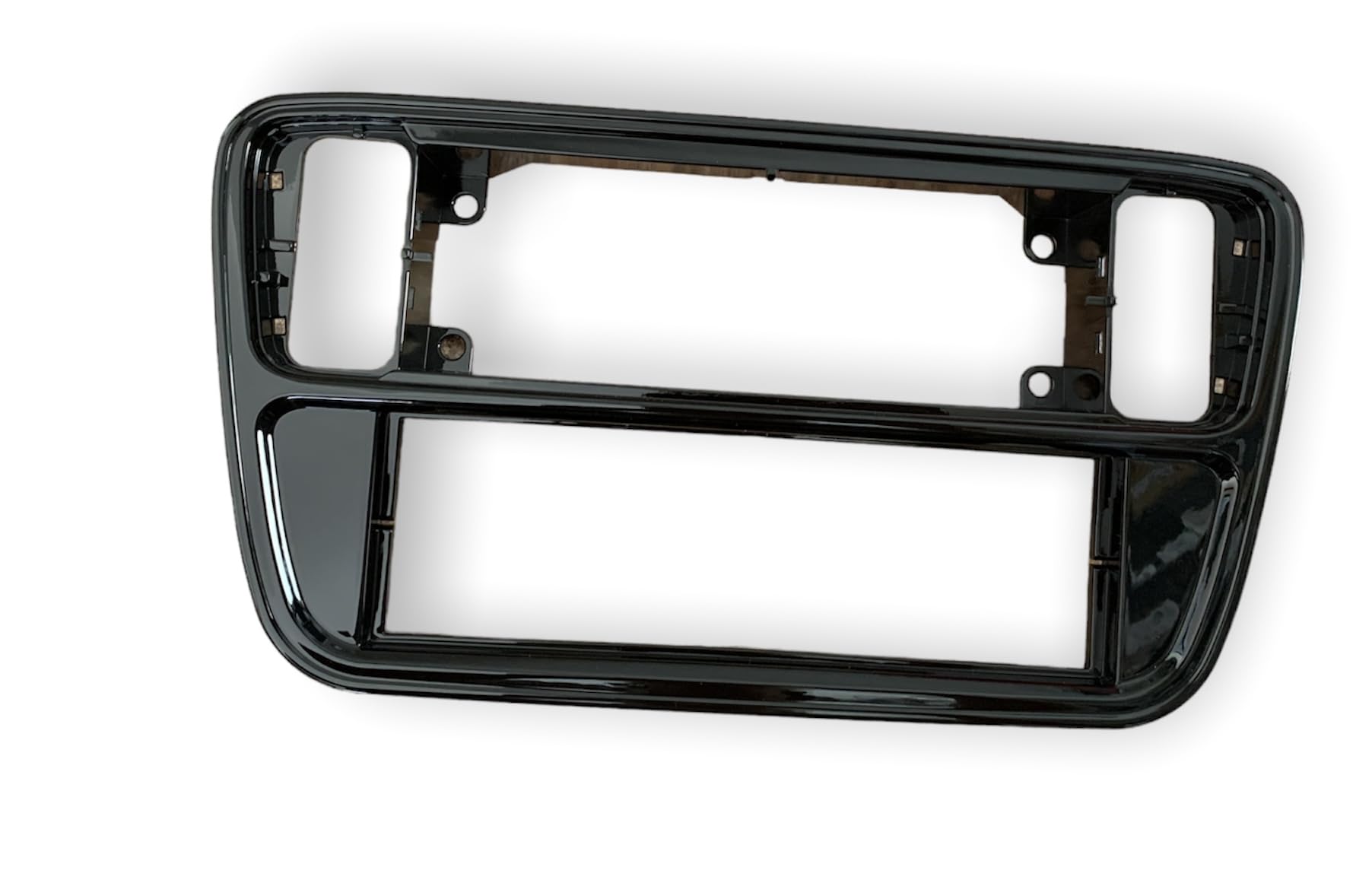Mascherina autoradio Adattatore stereo ISO 1 DIN compatibile per Volkswagen UP dal 2011 Seat MII Skoda CITIGO Nero Lucido