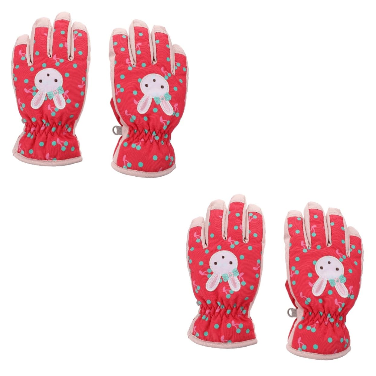 ABOOFAN 2 Pares Guantes De Esquí Niña Mitones De Esquí Guantes De Niña Mitones De Nieve Guantes De Snowboard Cálidos Guantes De Esquí Guantes De Invierno Mantener Caliente Chapa Paño Niño