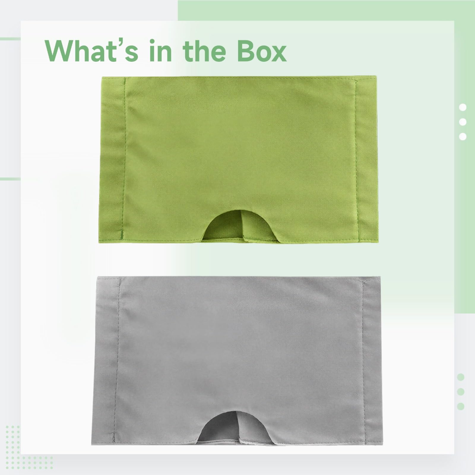 2 Stk. Seiden Augenmaske Set, vollständige Verdunkelung, lichtblockierend, Schlafmaske für Seitenschläfer, angenehm und atmungsaktiv, Spring Green und Iceland Grey