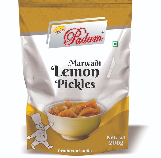 Jain Padam Marwadi Lemon Pickles, khatta Nimbu Ka Achar (200GM)