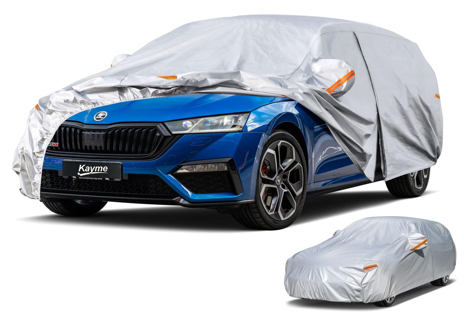 Kayme Funda Coche Exterior, Compatibles con Audi A5 (2009-2025), Cubierta para Coche Impermeable Transpirable Anti-UV Antipolvo de 6 Capas, Cubre Coche con Cremallera y Forro de Algodón. — view 12