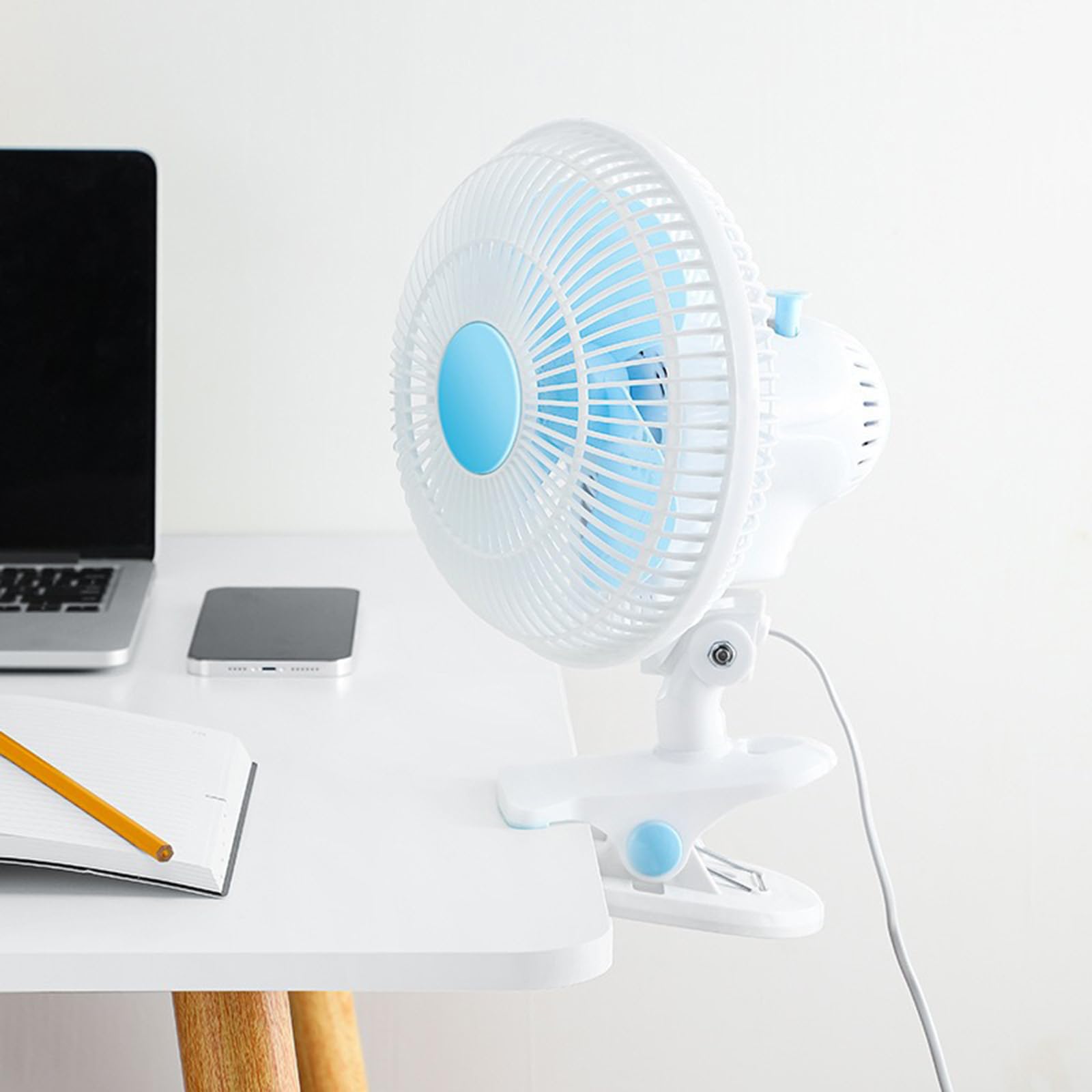Ventilatore da scrivania con clip da 9 pollici, mini ventilatore silenzioso