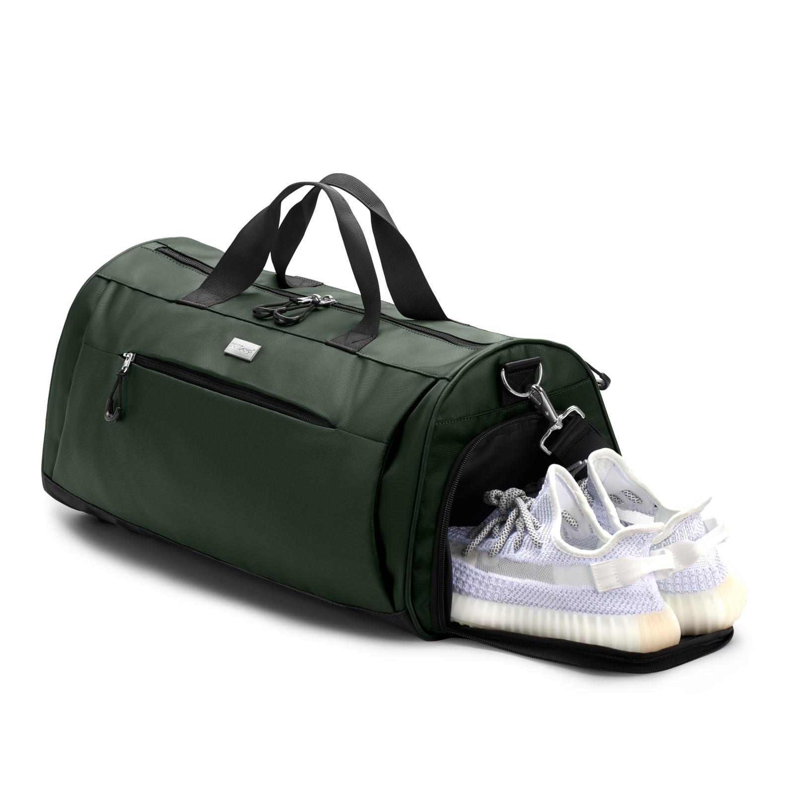 TOPDesign Gym Bag for Women & Men, Unisex Duffel Bag with Shoe Compartment & Wet Pocket for Travel Sports Gym (L Green)