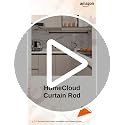 Image of HomeCloud Tension Shower Curtain Rod - Expandable, No Drilling Required, Rust-Proof & Heavy-Duty for Bathroom or Divider Use (Black Pack of 1, Extendable - 110 to 200 Cm)