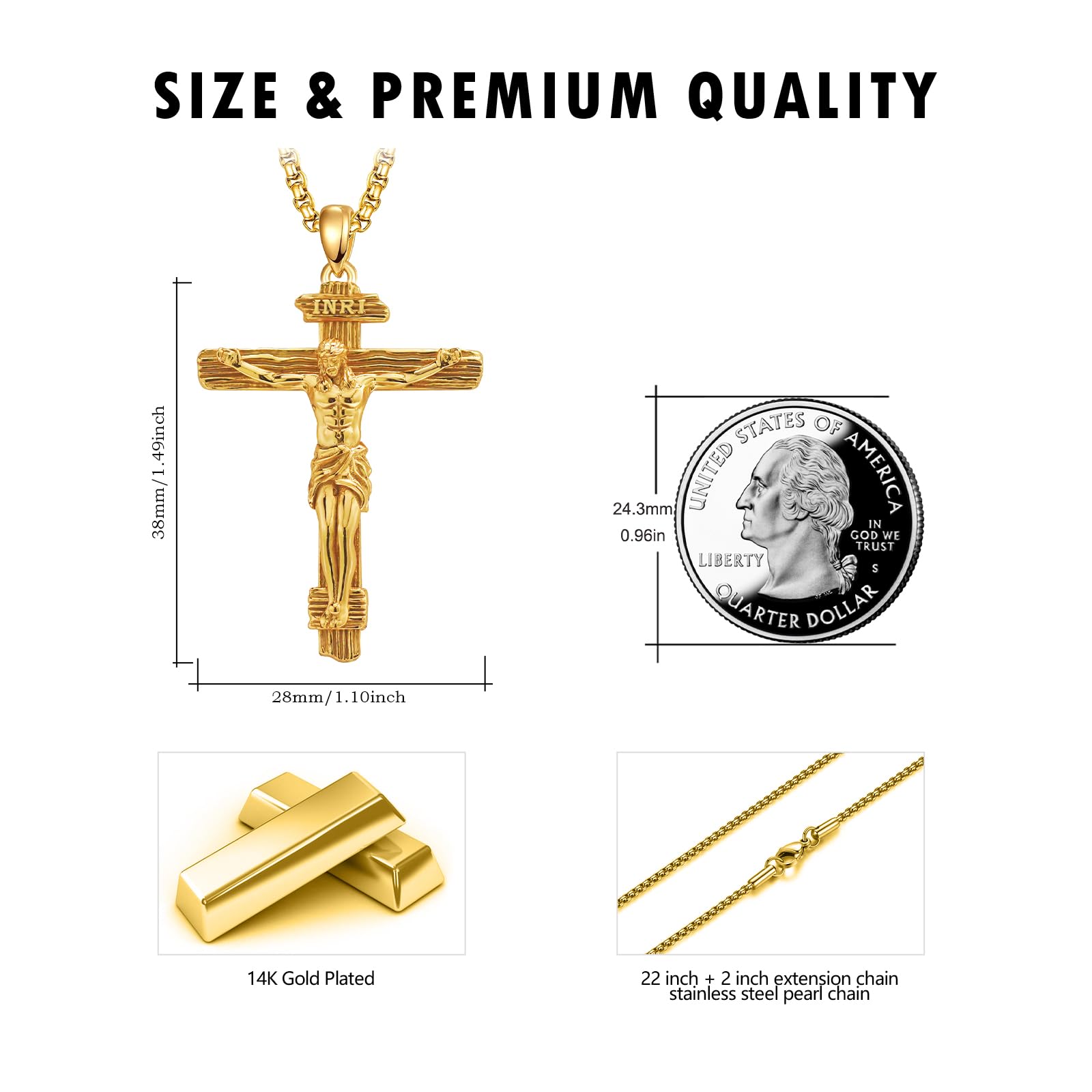 Heiliger Halskette| Heiliger Amulett Schmuck für Herren mit Edelstahlkette
