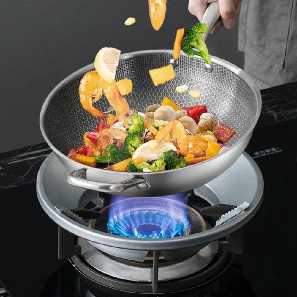 ROMINO Gas Saver Stand, Gas Stove Burner Stand, Gas Flame Protector From Wind Burner Cover Protector Windproof Energy Saving, Metal Body - Image 2 thumbnail