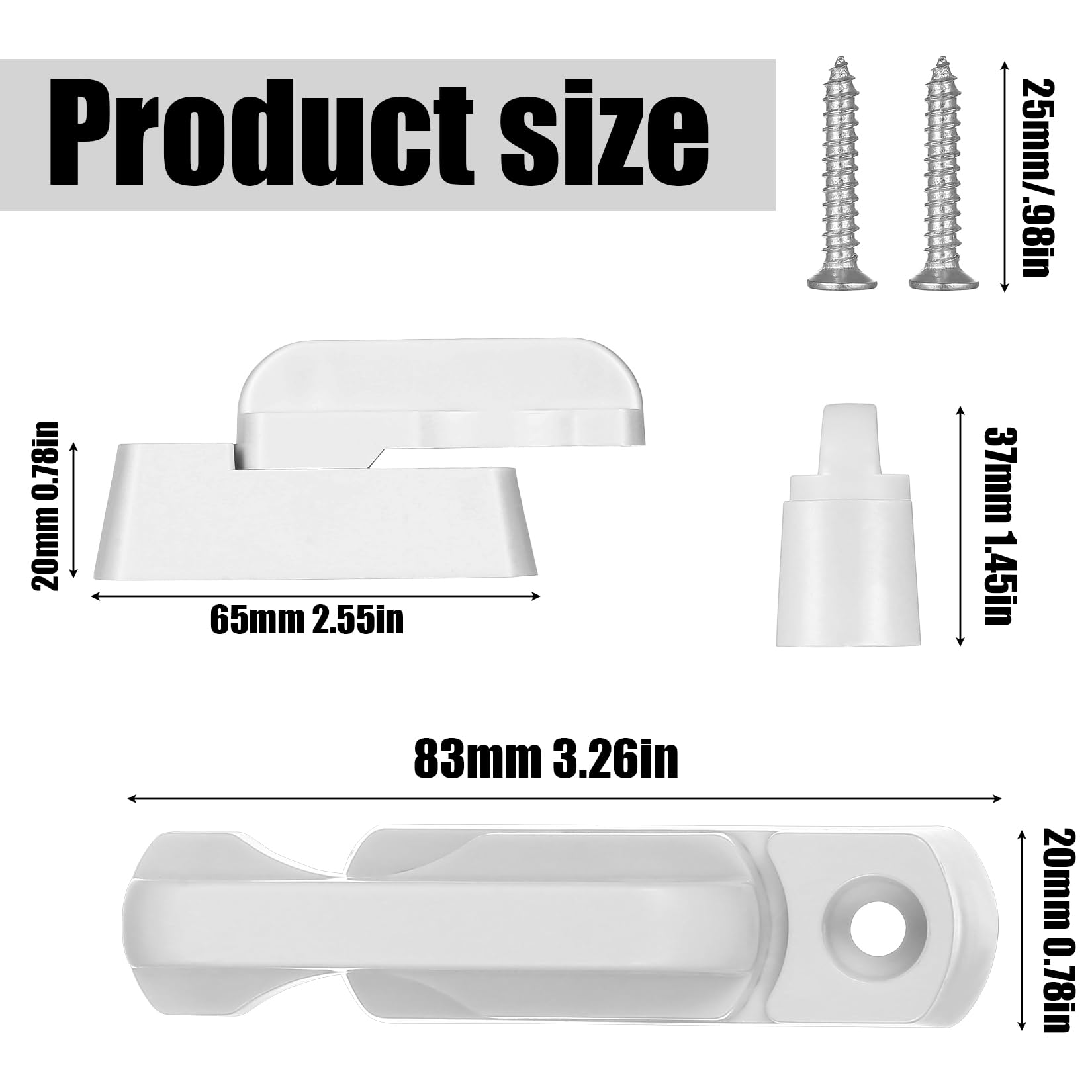 4 Pezzi Chiusura di Sicurezza per Finestra e Porta, Sash Jammer, Blocca Finestra Aperta, Serrature di Sicurezza per Finestre in uPVC, Bloccanti per Finestre in uPVC e PVC Domestica(Bianco)
