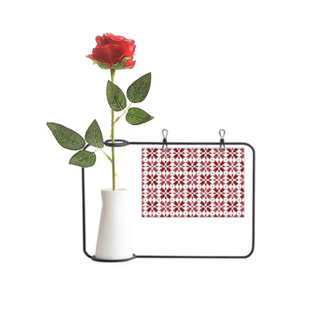 Roses artificielles Noël rouges blanches suspendre dans un vase ou une bouteille