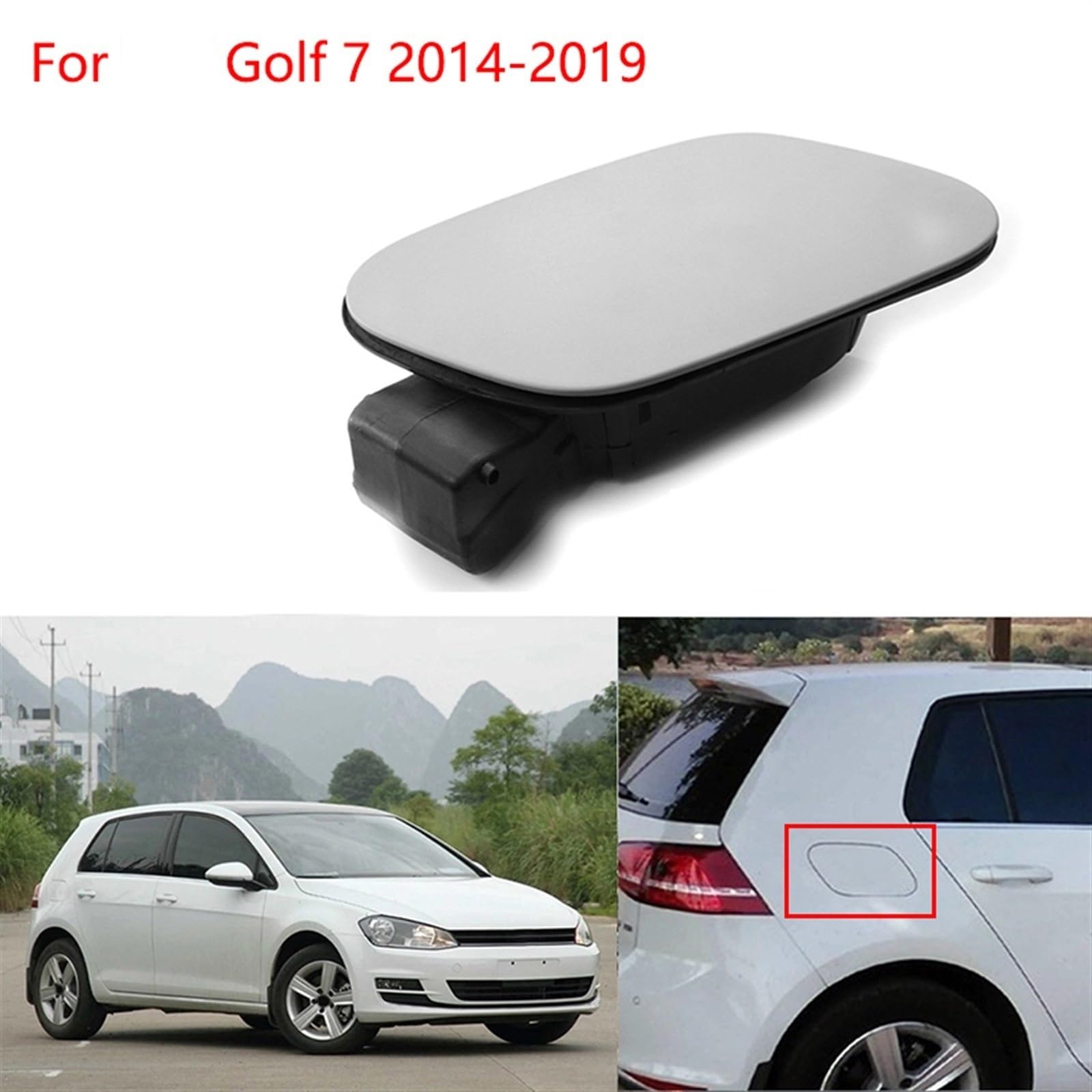 Dla Golf 7 2014-2019, pokrywa wlewu zbiornika paliwa pokrywa
