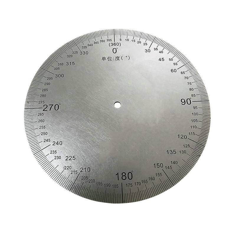 1 esfera de ángulo de 360 grados, disco de medición industrial, disco de ángulo de acero inoxidable, accesorios mecánicos (como se muestra, 160 x 6 x 2 mm)