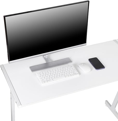 Miniatura 28 de Escritorio esquinero para computadora en forma de L, moderno, para videojuegos, mesa de estudio, estación de trabajo de escritura para oficina en