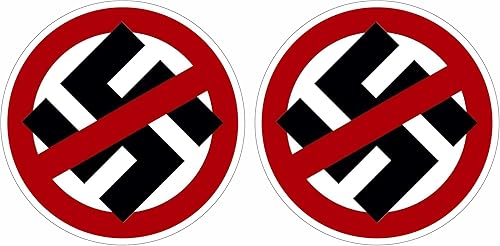 Miniatura 1 de Adhesivo antifascista antifascista antinazi No Nazis Never Again Stop Hate Anti-Hate No Hate Love Not Hate Cup Car Truck Helmet Laptop Bottle Bumper