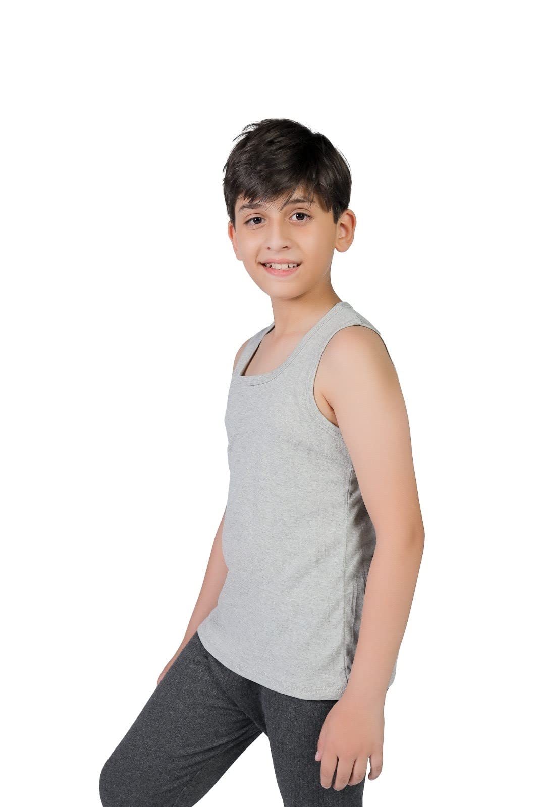 orbiz Lot de 5 gilets interlock 100 % pur coton pour garçons et filles de 3 à 13 ans