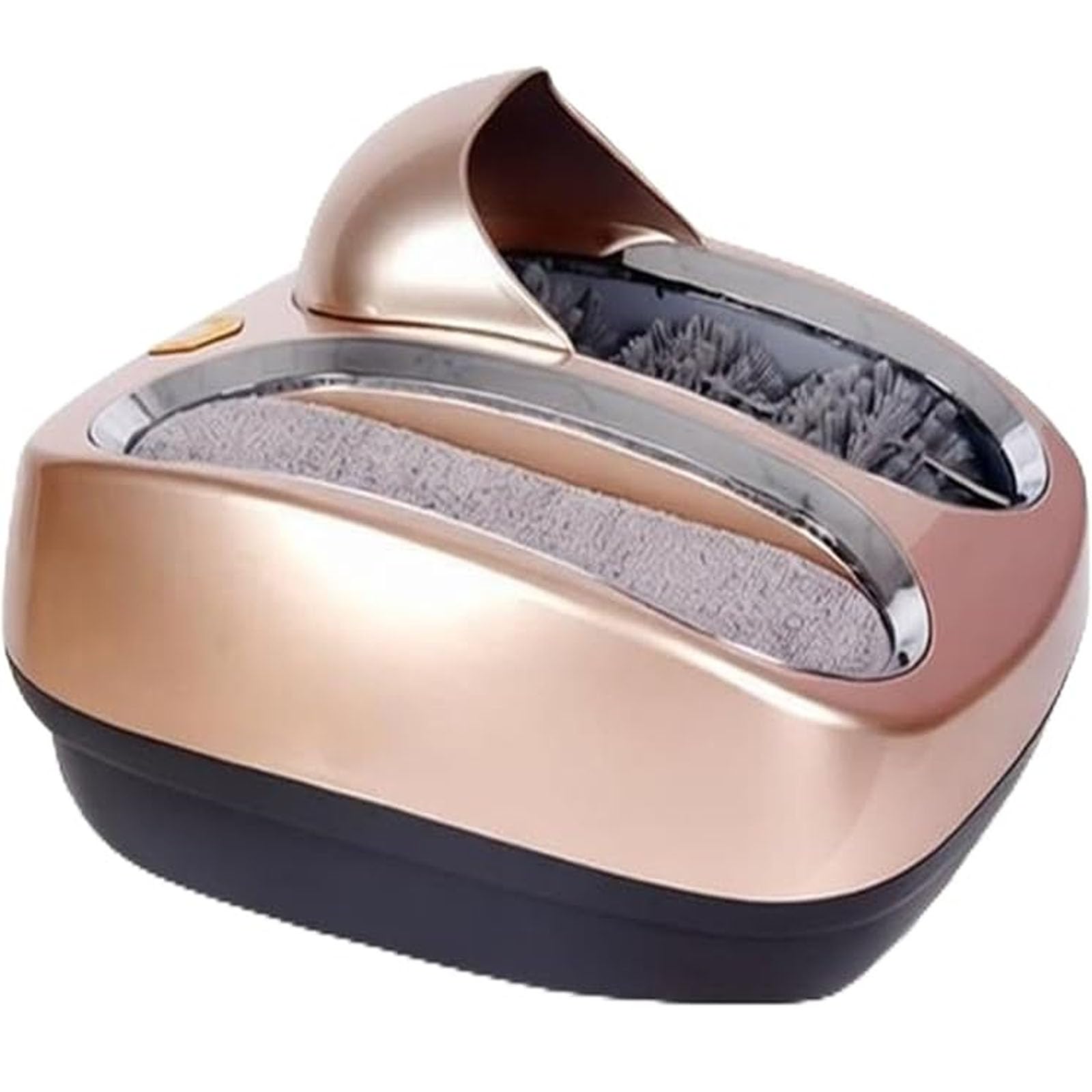 Máquina Inteligente para La Limpieza De Suelas, Limpiadora Y Pulidora De Zapatos Automática por Inducción con Almohadilla Absorbente De Agua, Bandeja De Agua Extraíble Y Gold