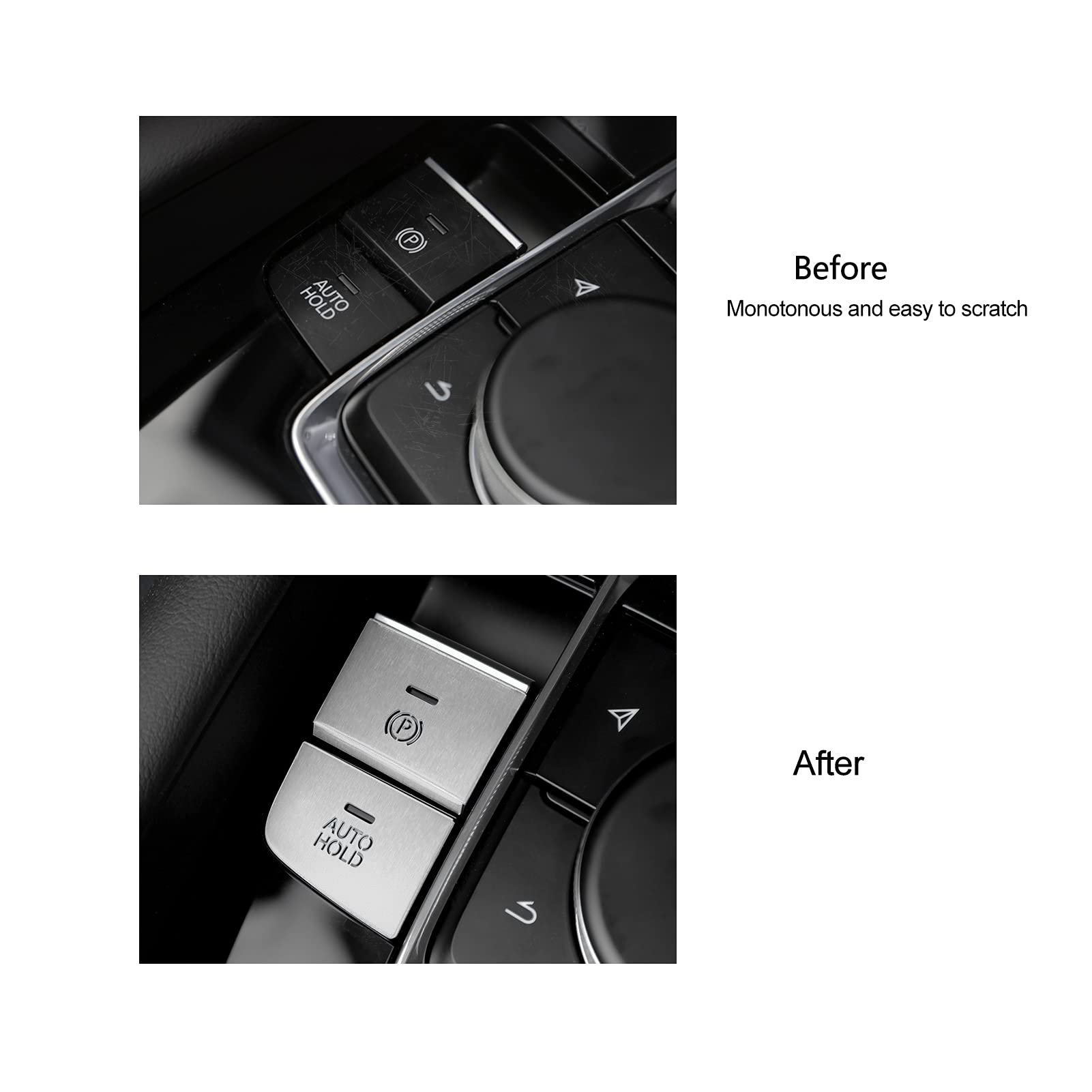 8 pezzi di copertura per console compatibili con Mazda 3 CX-30 CX-50, argento