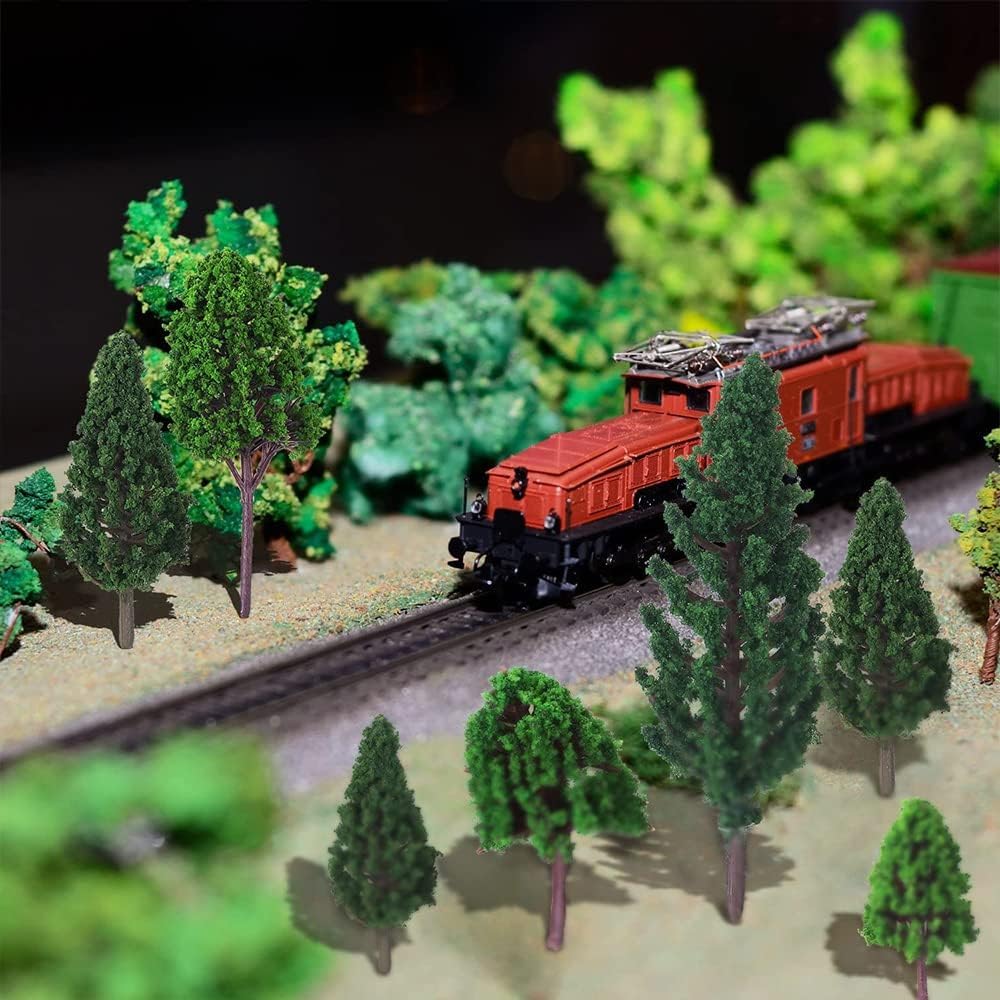 PIQIUQIU 25 Pièces Modèle Arbres, Arbre de Diorama, Arbre Miniature Modèle, Modèle Train Arbres