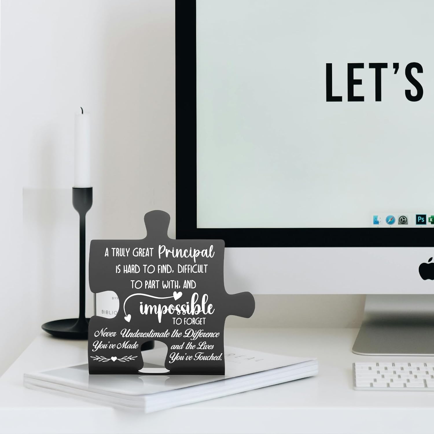 A Truly Great Principal Sign Decor, Thank You Appreciation Gift for Principal Leaving Graduation Retirement Going Away Farewell Gifts Stainless Steel Puzzle Piece Decorative Signs Plaques Bnn5 - Image 5