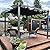 PURPLE LEAF 10' X 12' Outdoor Retractable Pergola with Sun Shade Canopy Patio Metal Shelter for Porch Garden Beach Pavilion Grill Gazebo Modern Yard Grape Trellis Pergola, Gray