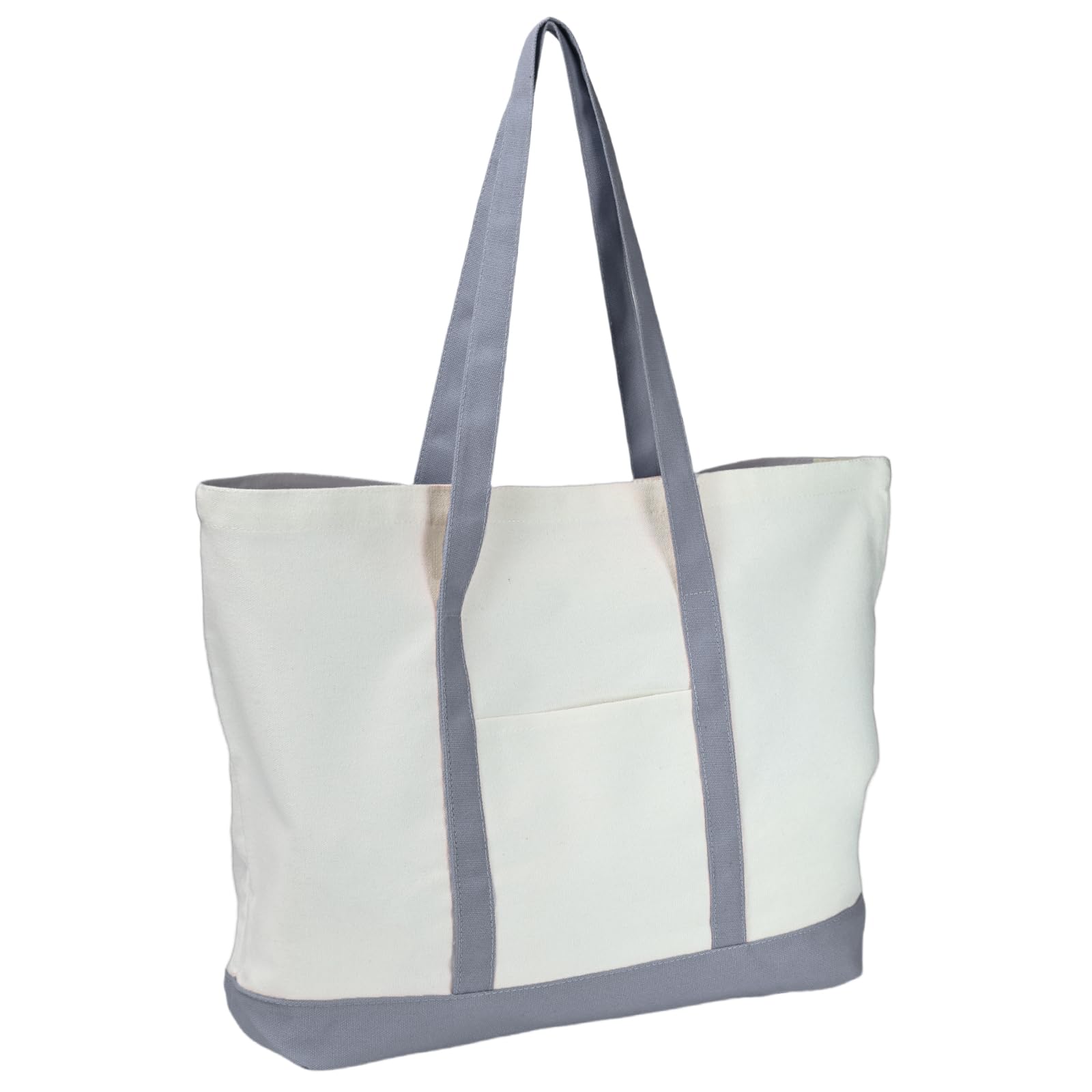 LNORMIA Large Canvas Tote Bag for Women 12OZ Reusable Cotton Grocery Shopping Bag with Pocket for Daily Travel Crafts Bag