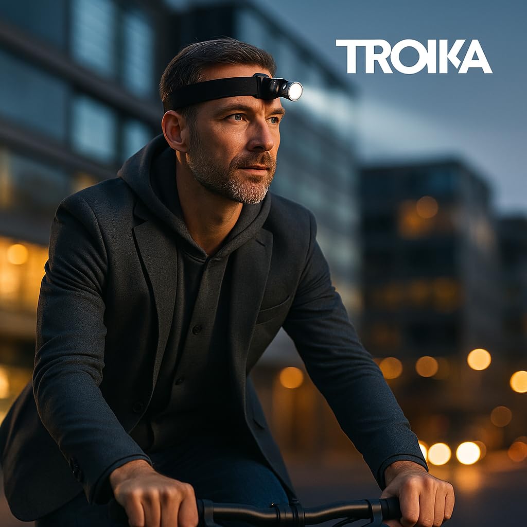 TROIKA Flashlight/Glow Torch, Multifunctional: Work/Safety and Headlight, Eco Glow Light Micro, 5 Light Functions - Image 4