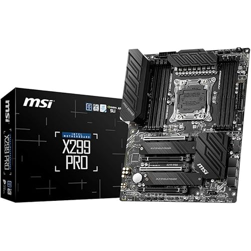 MSI Gaming Intel X299 LGA 2066 Twin Turbo M.2 Gigabit LAN DDR4 USB3.2 Gen 2 SLI CFX Extended ATX Motherboard (X299 PRO)
