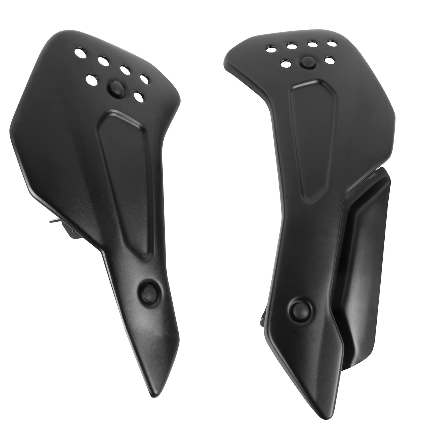 Protezione carenatura carenatura spoiler motore inferiore in alluminio per motocicletta compatibile con Trident 660 2021 2022 2023 Kit telaio carrozzeria copertura pancia (Nero)