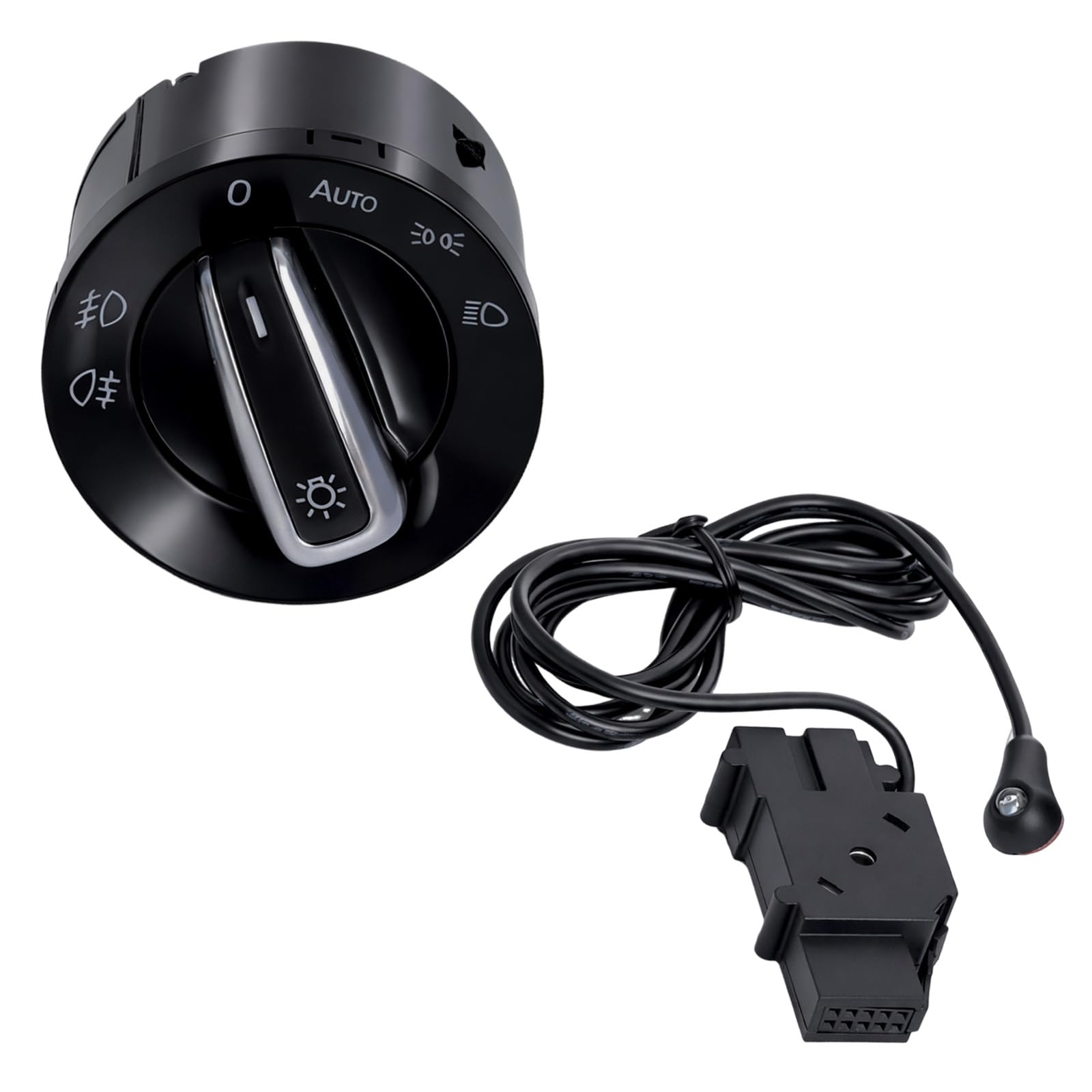 Gainbon Generic - Sensor de luz de coche + interruptor cromado para VW Golf 5 / Golf MK6 / Tiguan/Jetta MK5