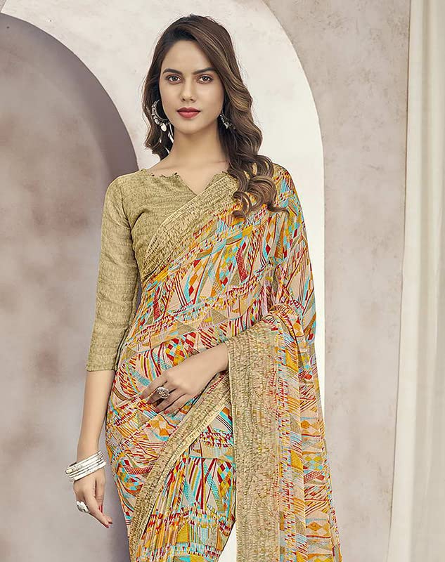 Image of Satrani Women's Plain Polyester Saree