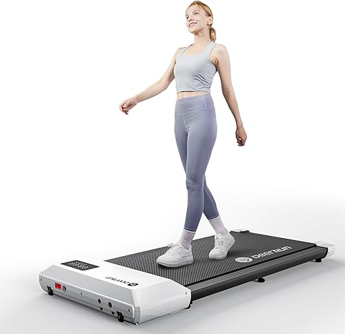 DeerRun Walking Pad, Under Desk Treadmill, Walking Pad Treadmill Under Desk with Remote Control, Mini Treadmill for Home Office Under Desk, Walking