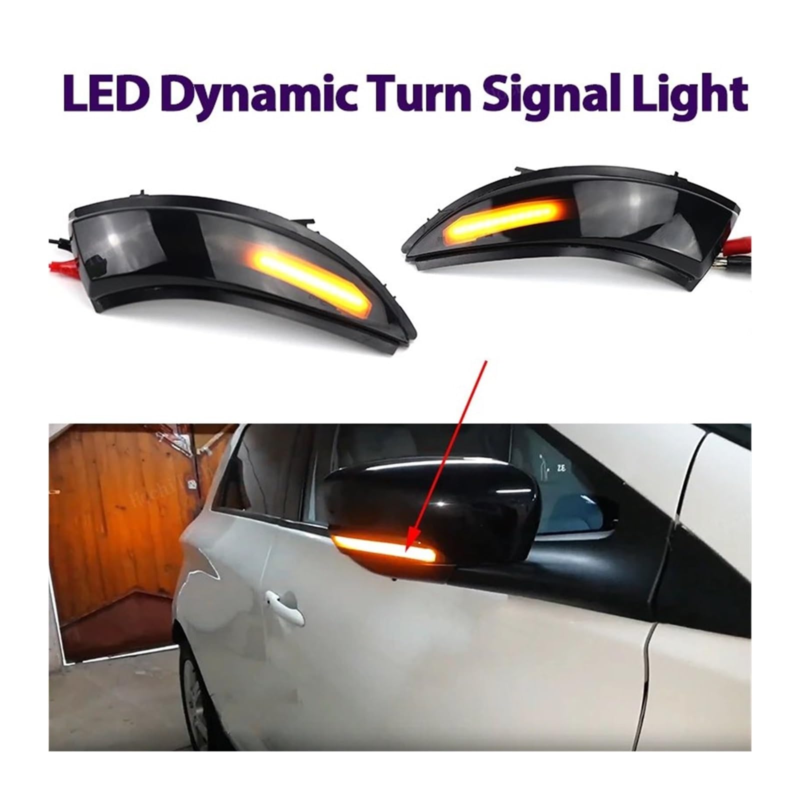 Indicatore Direzione Dinamico LED Per Specchietto Retrovisore - Compatibile Con Renault Captur, Clio IV, Zoe 2012-2019 - Foto 8