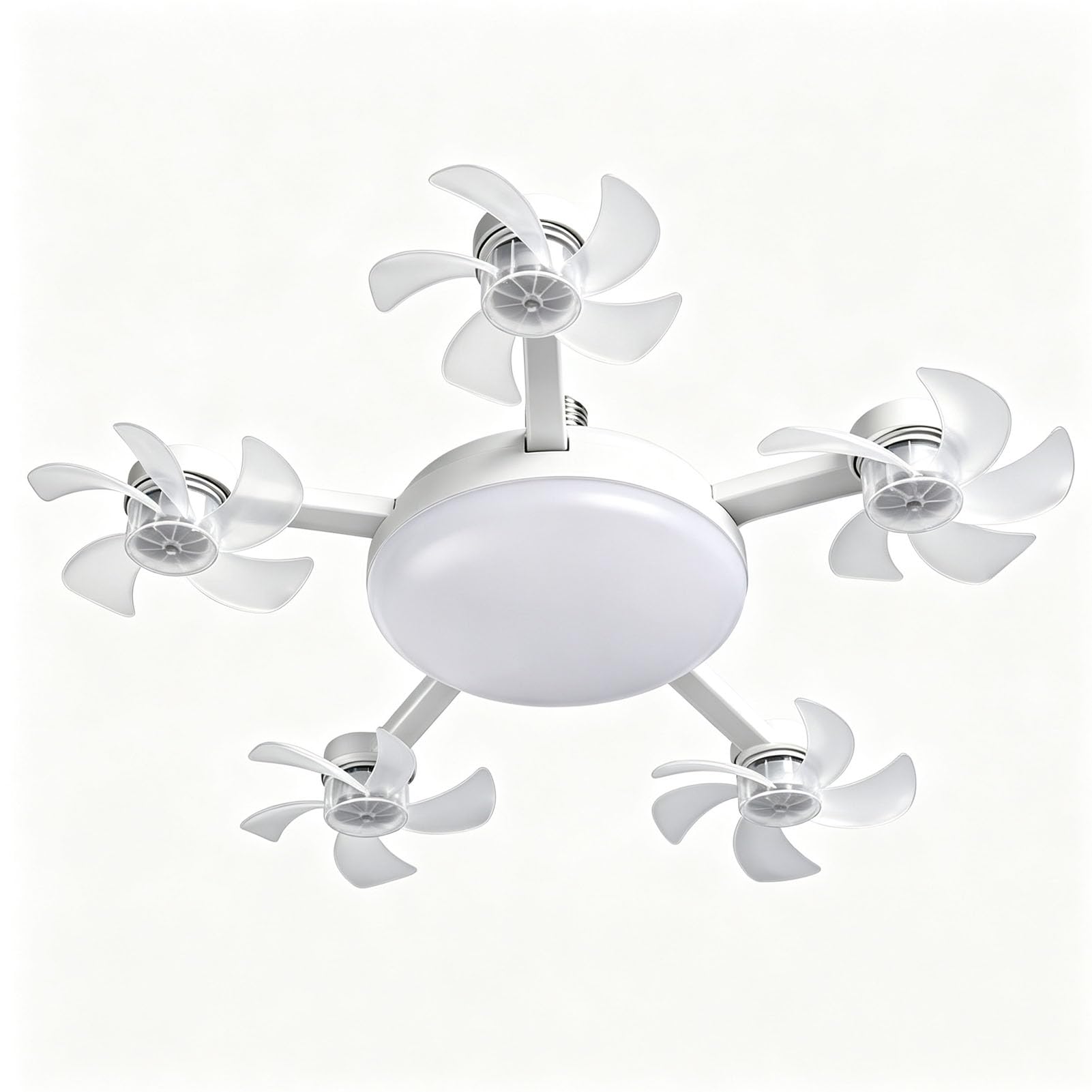 2 in 1 E27 Socket Silent Ceiling Fan with Lights, 3-Speed Silent Cool Lamp